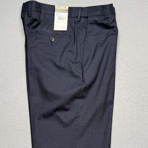 Haggar Men's Classic Fit Premium Stretch Suit Pants Navy 36x32 $100
